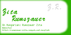 zita rumszauer business card